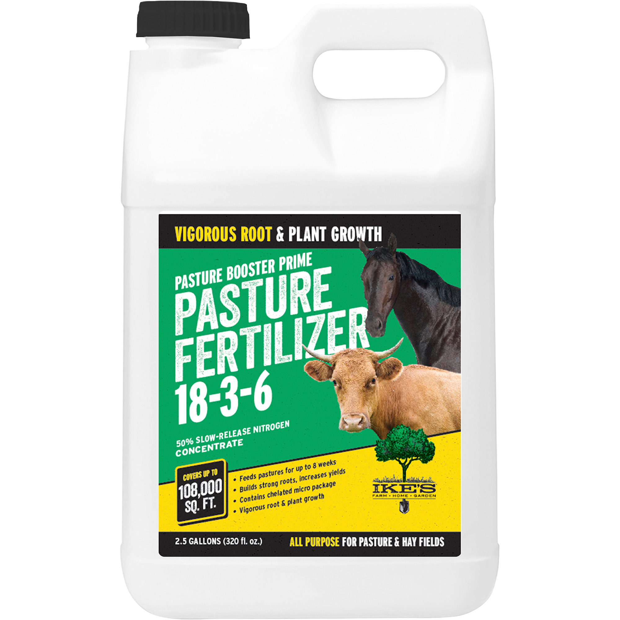 IKE'S Pasture Fertilizer 18-3-6, 2.5-Gallon Jug